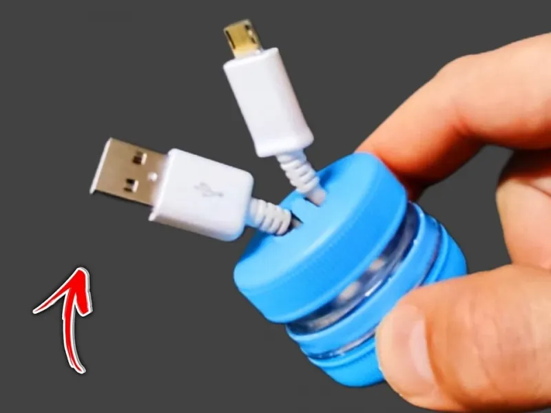 نحوه ساخت وسیله ای کاربردی برای جمع کردن کابل با درب بطری