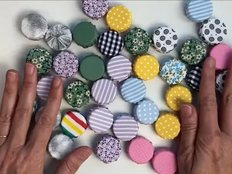 درب بطری نوشابه را دور نزیزید / ایده خلاقانه ساخت وسایل دکوری با درب بطری و ضایعات پارچه