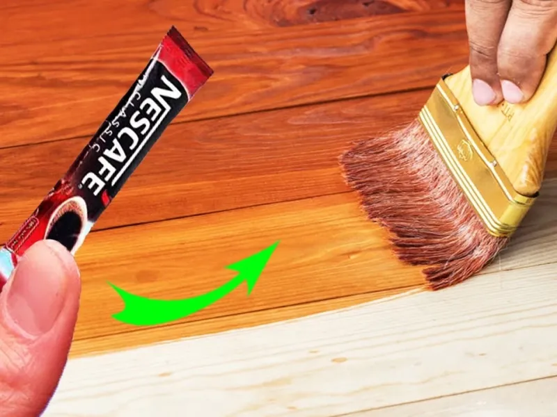 آموزش ساخت لاک چوبی براق با پودر نسکافه