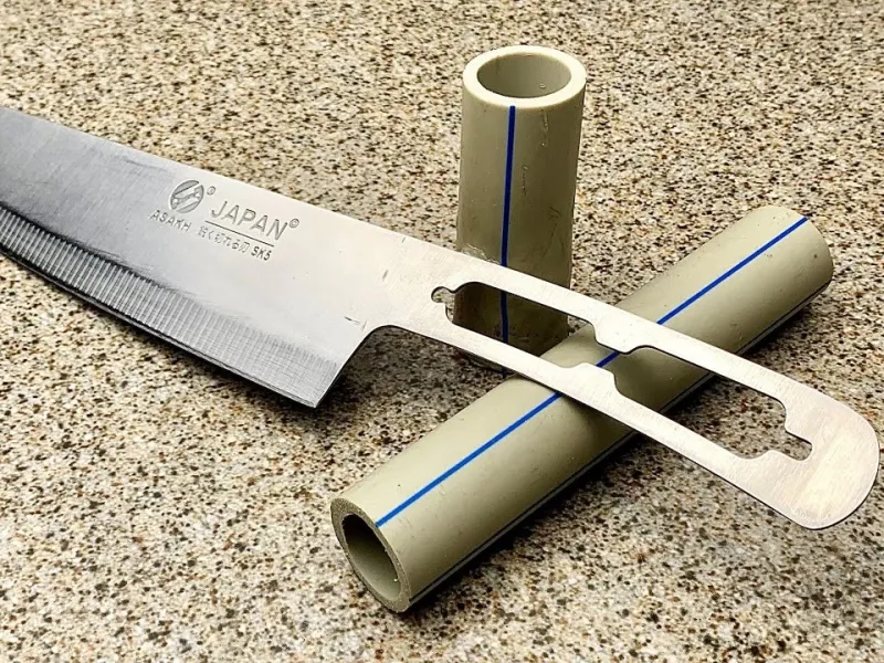 نحوه ساخت دسته چاقو فانتزی و محکم با لوله پی وی سی