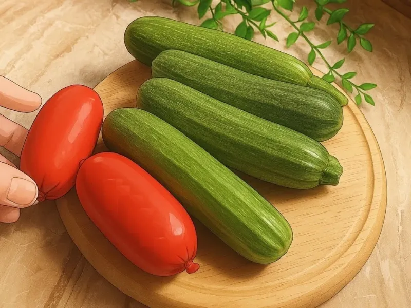 دستور پخت سوسیس کدو سبز  | بمب مزه اصلا فکر نمیکردم انقدر خوب بشه