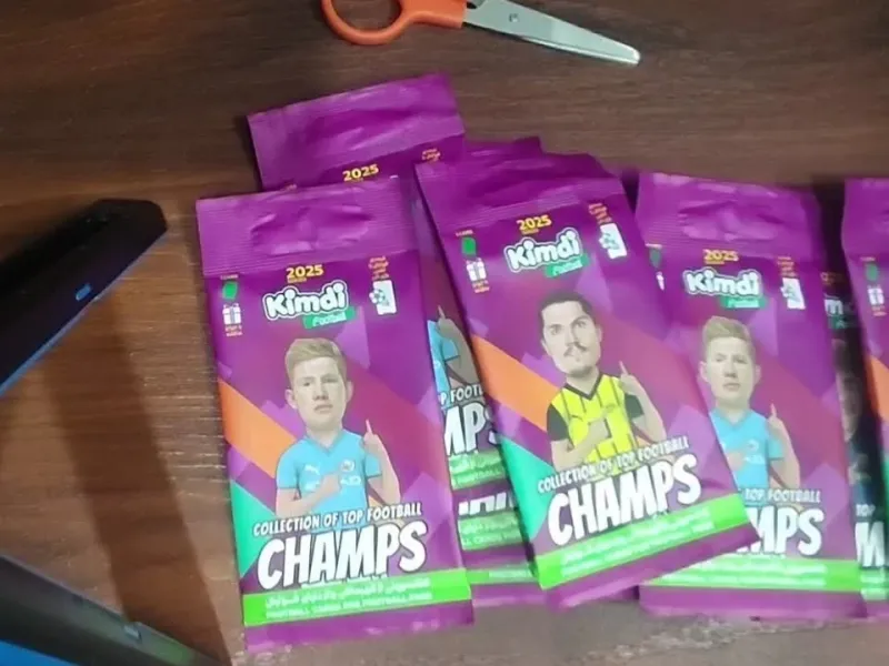 آنباکسینگ 100 بسته کیمدی 2025 نوروزی فوتبال