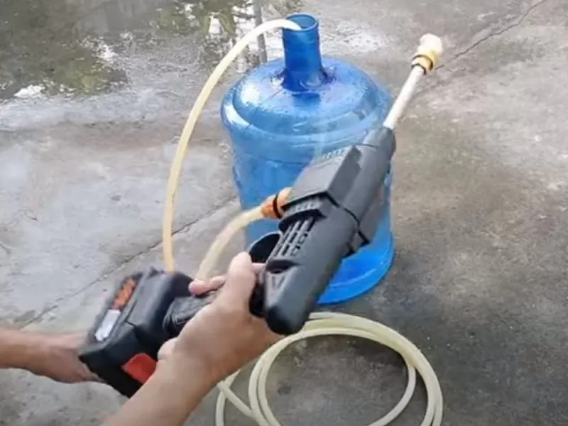 نحوه ساخت کارواش فشار قوی با یک بطری پلاستیکی
