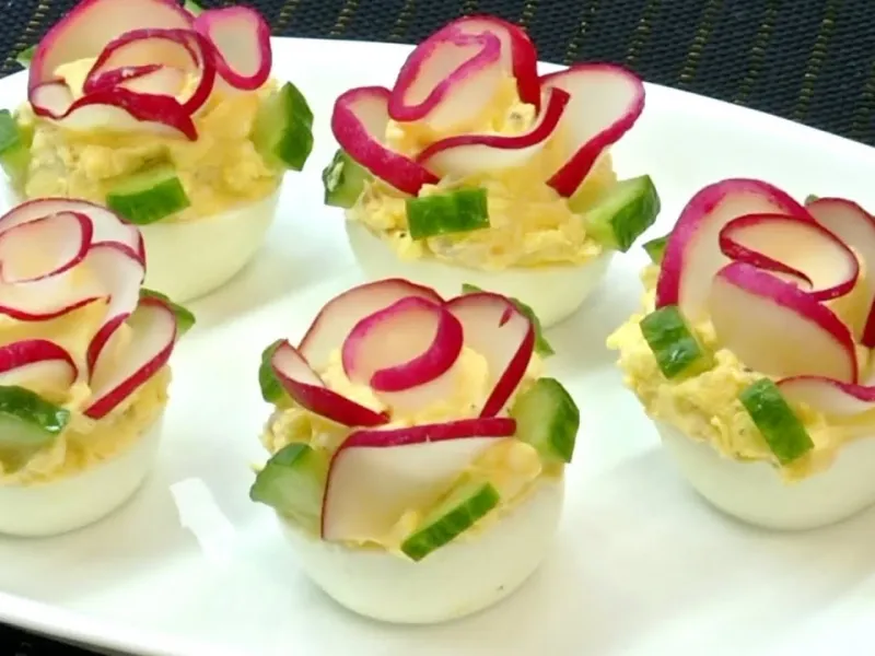 آموزش دیزاین تخم مرغ آب پز برای مهمانی ها