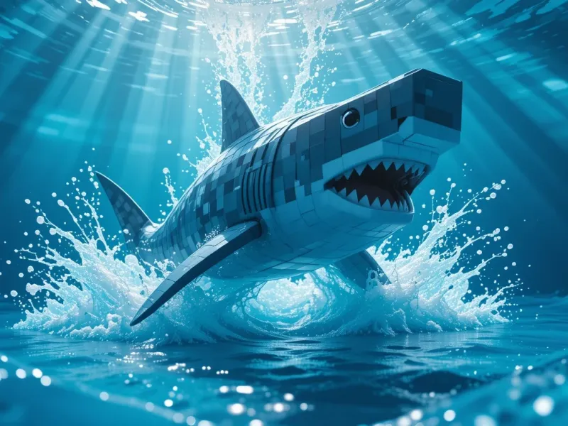 آموزش ساخت ماکت سه بعدی کوسه ماینکرفتی در آب