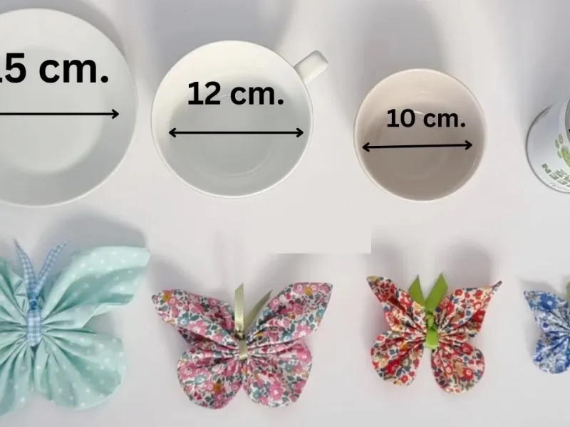 دوخت آسان پروانه پارچه ای برای تزئین مو و دکوراسیون