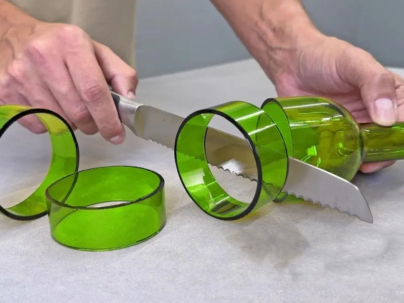 برش بطری شیشه ای : روش ساده برای برش بطری در چند ثانیه