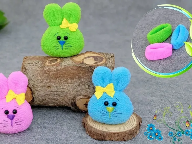 ایده خلاقانه ساخت سرکلیدی با کش موهای خراب شده