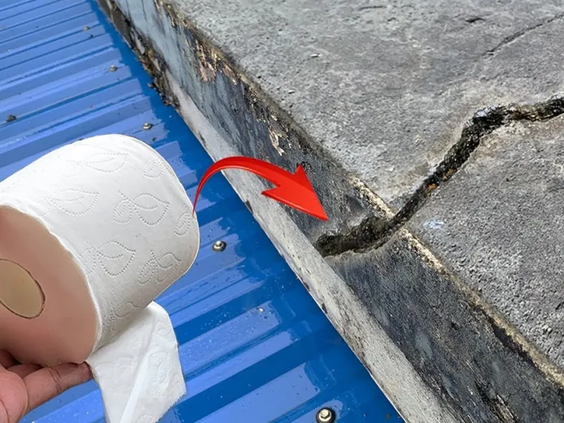 نحوه تعمیر ترک سقف / ضدآب کردن و از بین بردن ترک سقف و دیوار با دستمال کاغذی