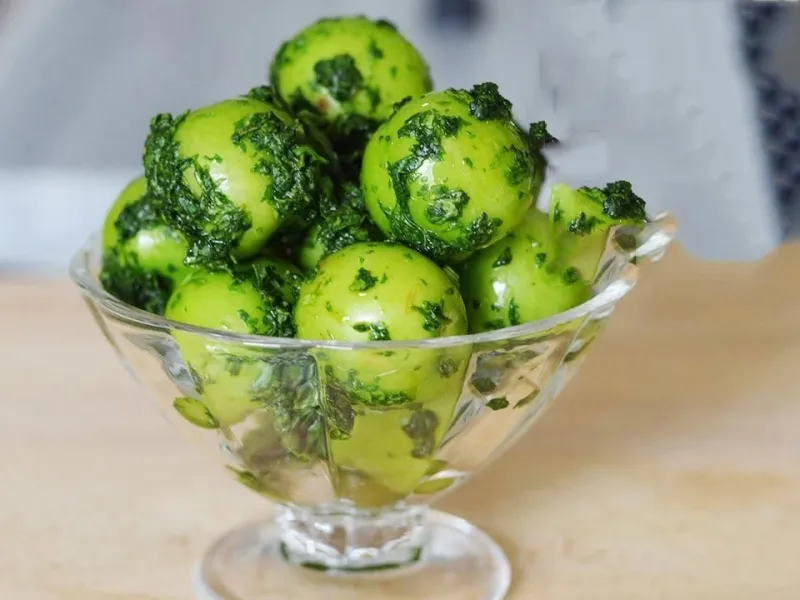 طرز تهیه درار (دلال) چاشنی خوشمزه برای گوجه سبز