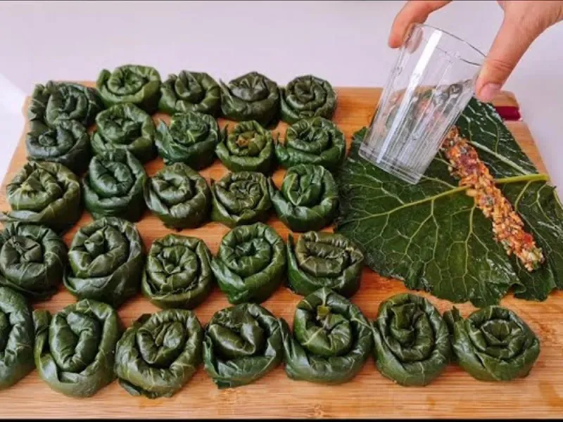 طرز تهیه دلمه با روش پیچیدن جدید فقط با 1 لیوان