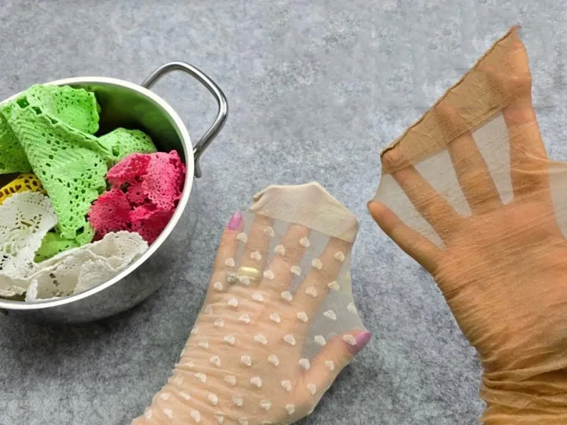 ساخت وسایل تزئینی و دکوری با جوراب های نازک زنانه