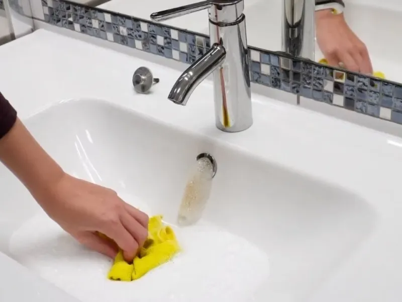 تمیز کردن لکه و جرم روشویی و سینک / تا ماهها لکه باقی نمیماند