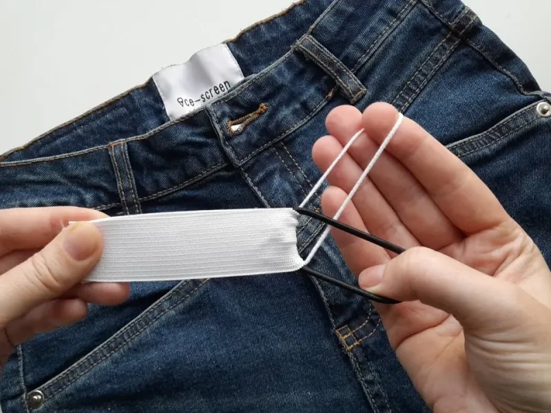 چگونه شلوار جین تنگ را از کمر گشاد کنیم ؟ 2 روش خیاطی آسان