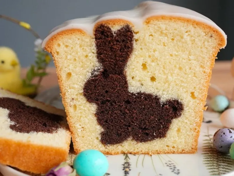طرز تهیه کیک با طرح خرگوش / یک شگفتی با یک خرگوش در داخل کیک