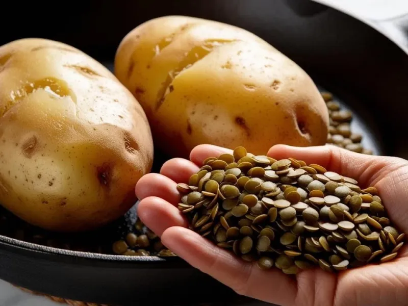 طرز تهیه 2 غذای گیاهی خوشمزه و ساده با عدس و سیب زمینی