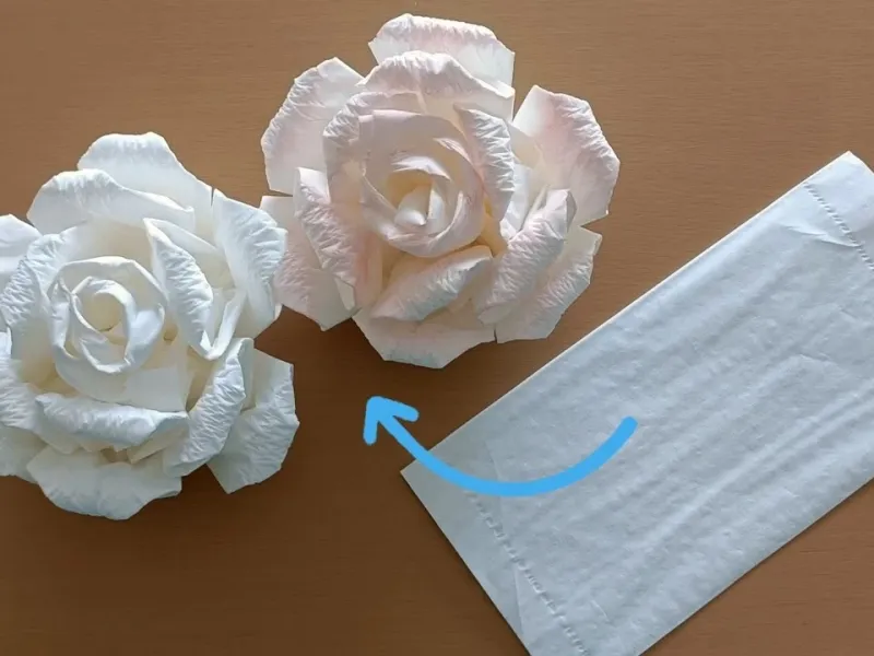 آموزش ساخت گل های تزیینی با دستمال کاغذی / دستمال کاغذی رو به گل تبدیل کن