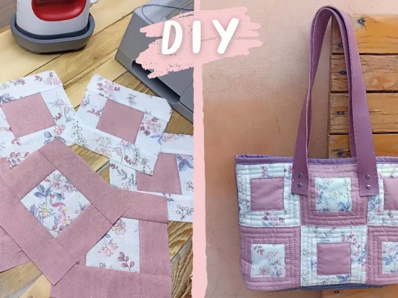 آموزش قدم به قدم دوخت کیف بازاری با تکه پارچه های دور ریز