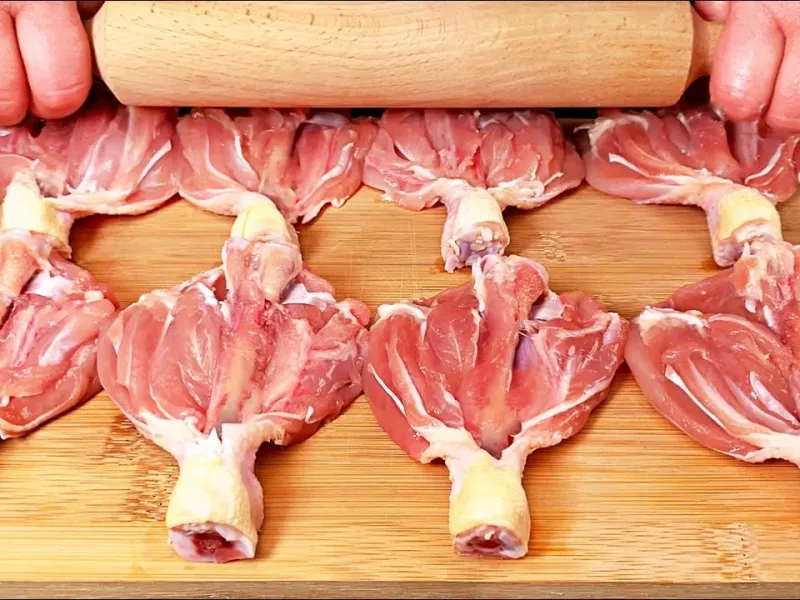 غذا با ران مرغ / طرز تهیه ️مرغ پروانه ای آبدار و سرخ شده