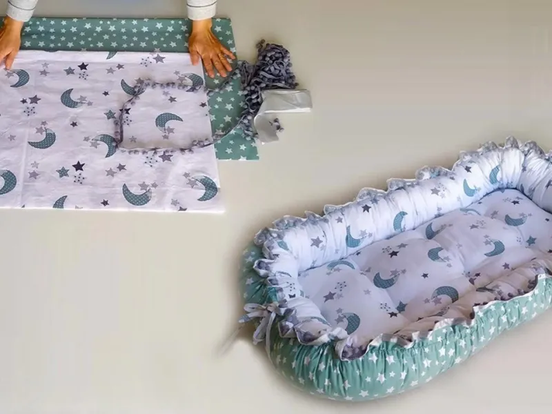 آموزش قدم به قدم دوخت تشک قابل حمل کودک