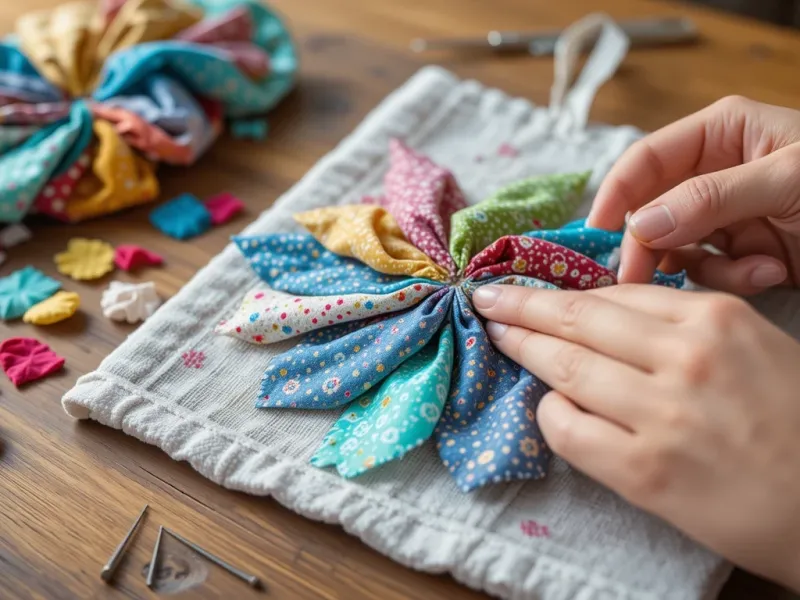 دوخت دستگیره / آموزش تکه دوزی مدل فرفره مناسب برای دستگیره آشپزخانه