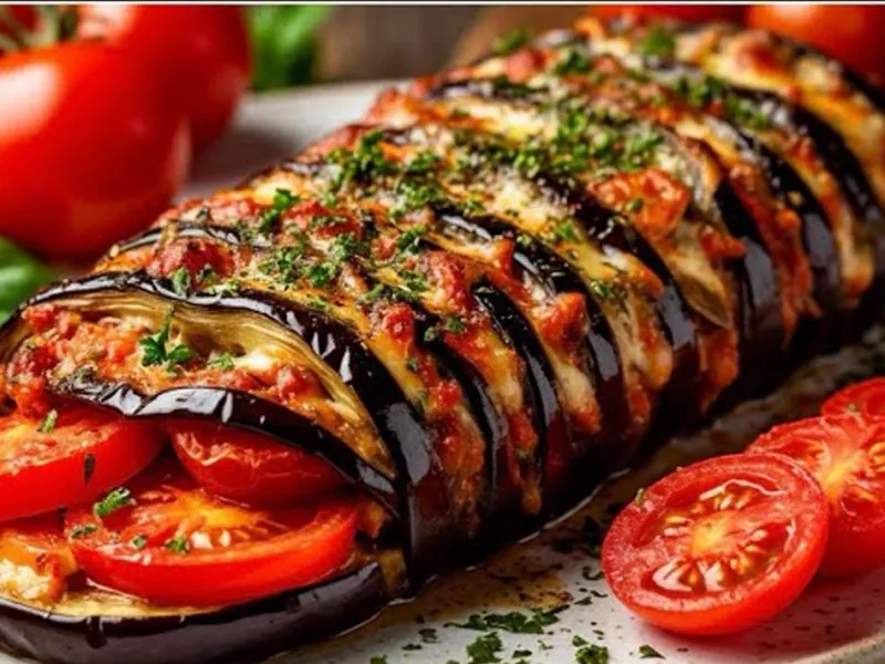 طرز تهیه بادمجان هزارلایه در 10 دقیقه / بدون سرخ کردن و بهتر از گوشت