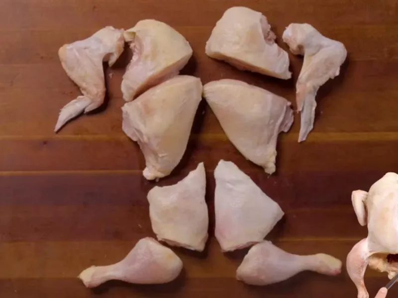 خرد کردن مرغ / روشی سریع و آسان برای 10 تکه کردن مرغ در خانه