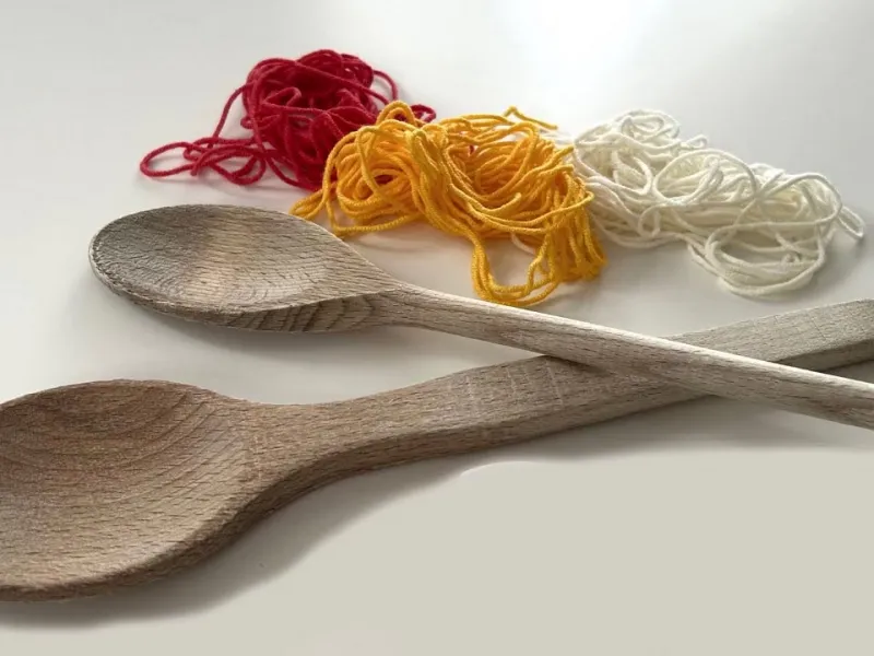 ایده خلاقانه فانتزی کردن قاشق های چوبی آشپزخانه