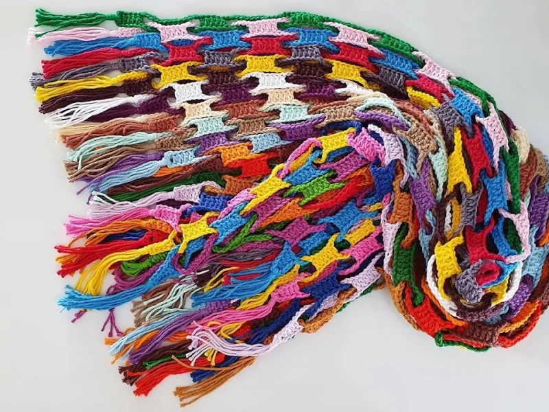 شال مبل مدرن / آموزش گام به گام، ترکیب رنگ برای دوخت شال مبل