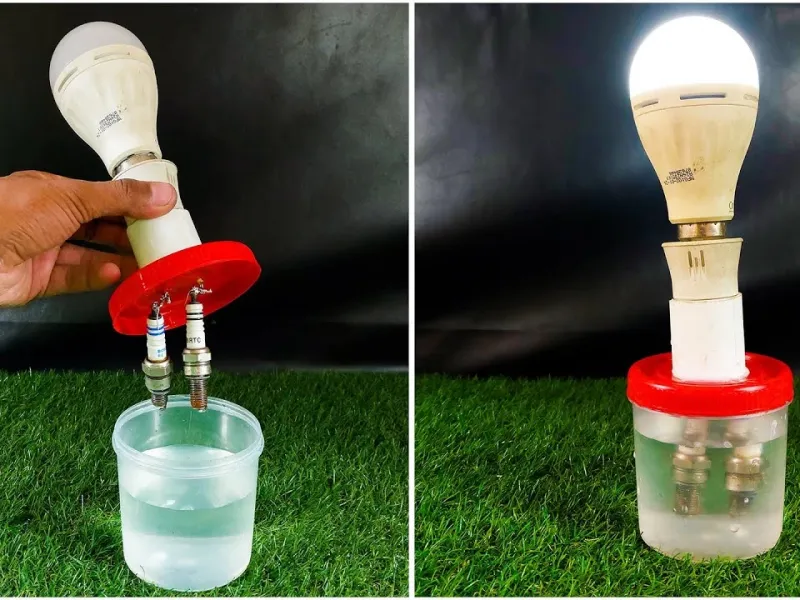 قدرت روشن کردن لامپ با آب : مولد انرژی رایگان