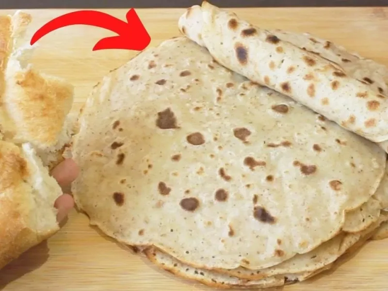 دیگه نان باگت بیات شده را دور نریزید / طرز تهیه نان لواش با نان باگت بدون نیاز به فر