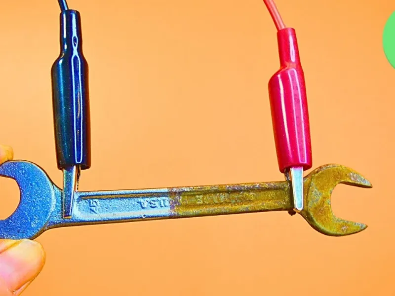 زنگ زدایی ابزار فلزی فقط با آب ، نمک و برق! روشی علمی