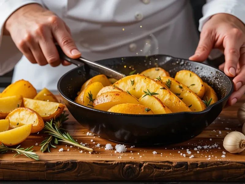 طرز تهیه سیب زمینی رستورانی مثل سرآشپزهای حرفه ای