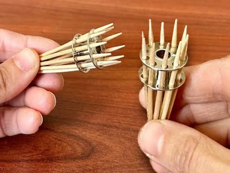 آموزش قدم به قدم درست کردن گل تزئینی با خلال دندان و ماسوره