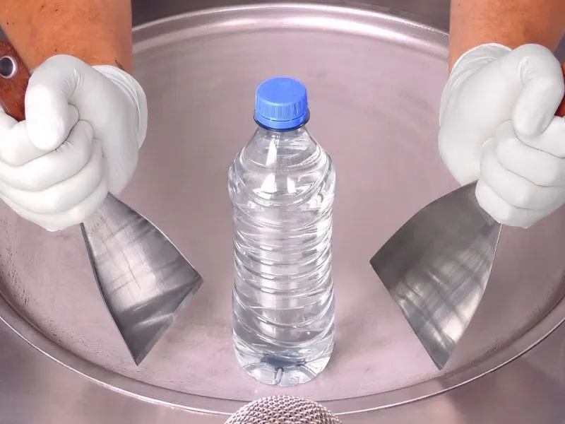 طرز تهیه بستنی میوه ای با آب معدنی، آب تبدیل به بستنی می شود