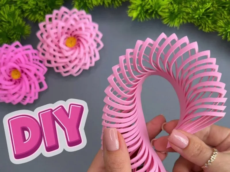 نحوه ساخت گل های هزار پر با فوم برای دکوراسیون