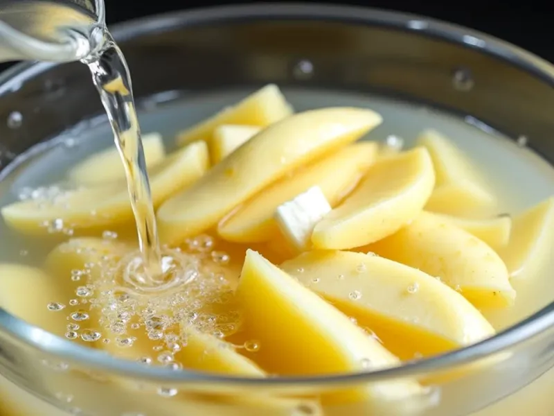 طرز تهیه سیب زمینی سرخ کرده در آب بدون نیاز به روغن / دیگه روغن نریز