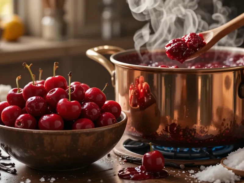 طرز تهیه مربای گیلاس / راز شکرک نزدن و ترش نشدن مربا گیلاس