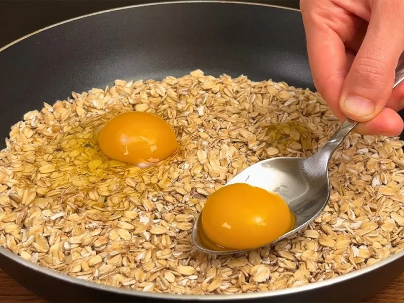 تخم مرغ + جو دوسر / طرز تهیه صبحانه رژیمی و خوشمزه با تخم مرغ