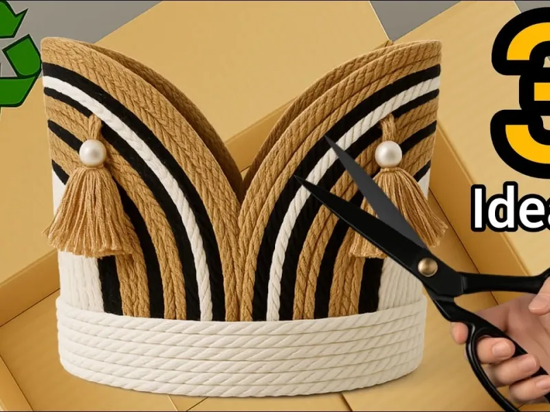 3 کاردستی جادویی با طناب کنفی/ ایده خلاقانه و آسان دکوراسیون منزل