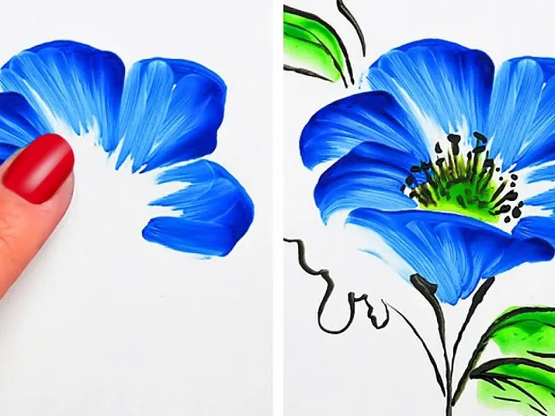 30 تکنیک ساده نقاشی با انگشت برای افراد مبتدی