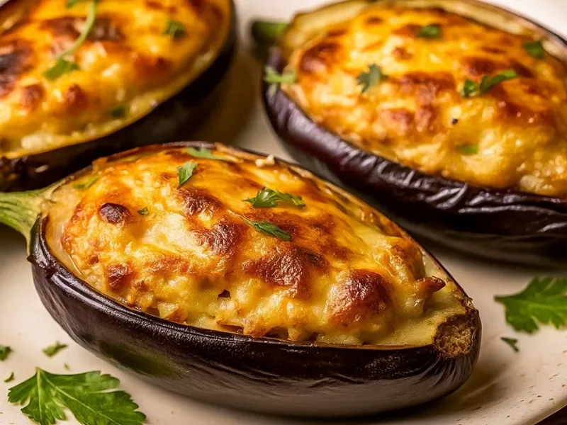 دیگه هرگز بادمجان سرخ نکنید ! طرز تهیه بادمجان شکم پر بدون نیاز به روغن و سرخ کردن