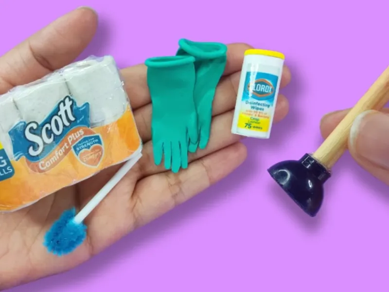 چگونه لوازم نظافت مینیاتوری بسازیم؟ 5 ایده خلاقانه برای شم