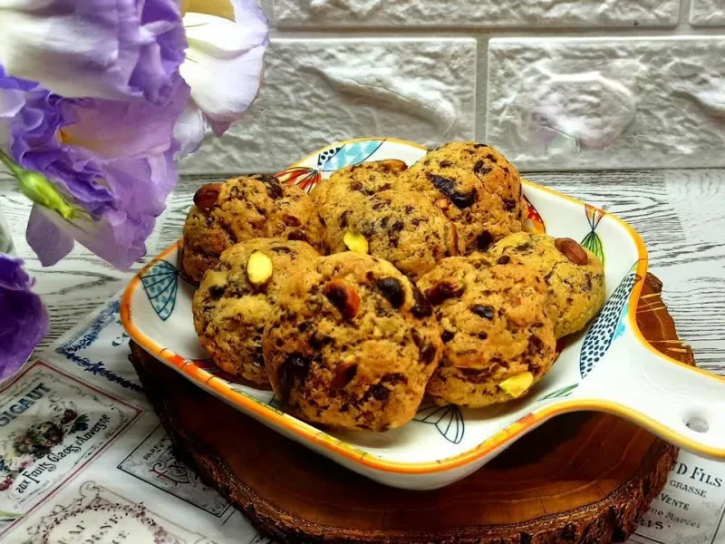 طرز تهیه کوکی پسته ای خانگی با یه طعم فوق العاده عالی