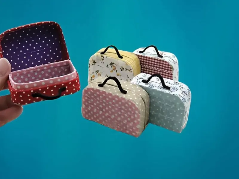 آموزش ساده ساخت چمدان های مینیاتوری در خانه