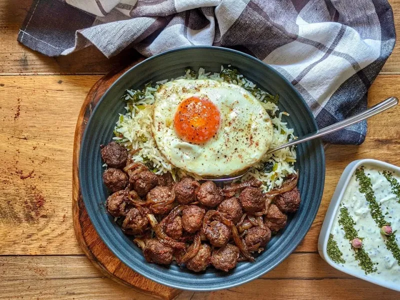 دستور پخت والک پلو اصیل تهرانی با گوشت قلقلی