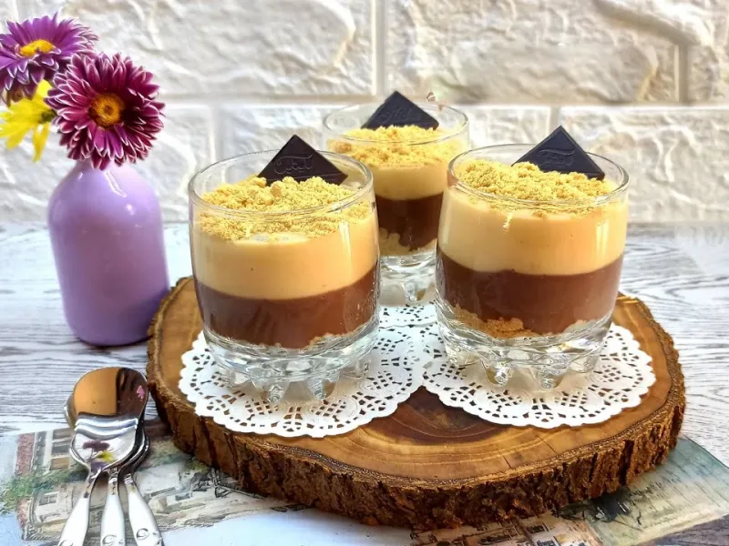 طرز تهیه دسر کاراملی شکلاتی به سبک ترکی