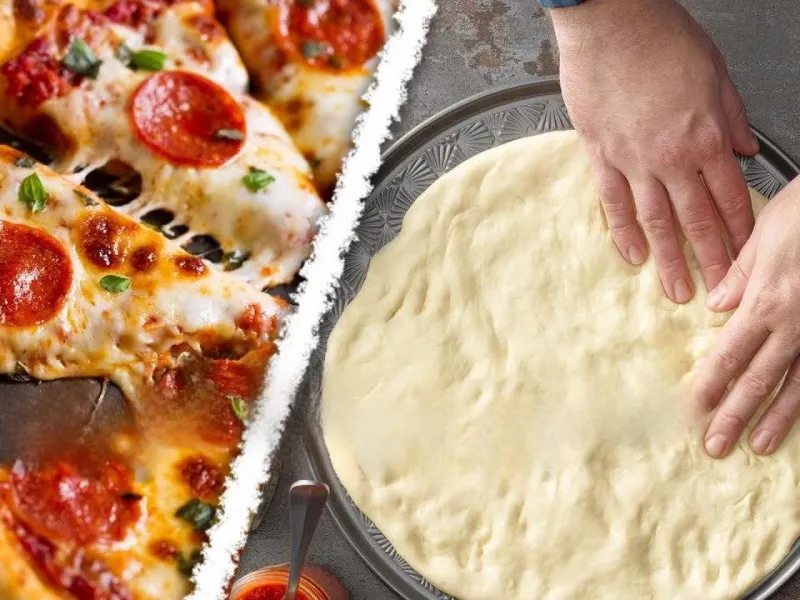 طرز تهیه خمیر پیتزا فوری و خونگی