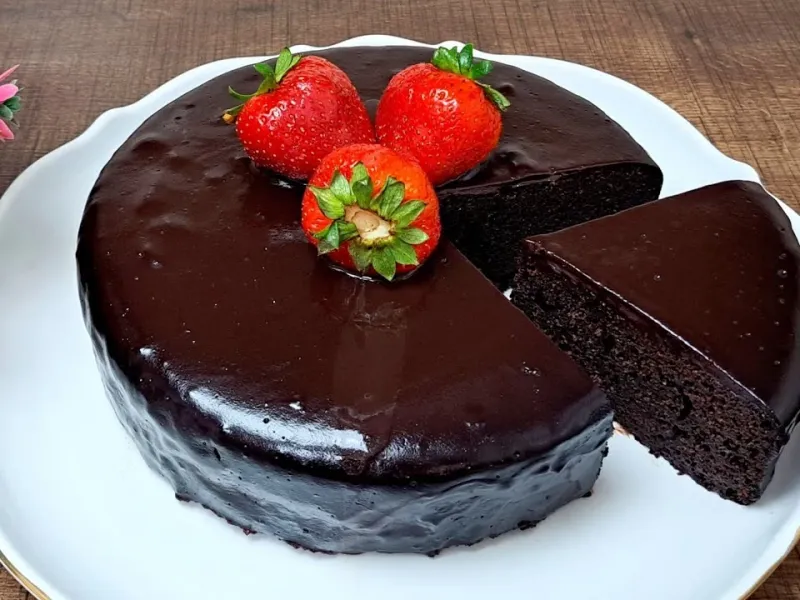 طرز تهیه کیک خیس شکلاتی با ماست