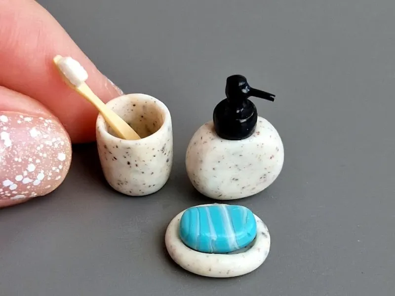 آموزش ساخت ست مینیاتوری جذاب برای دستشویی